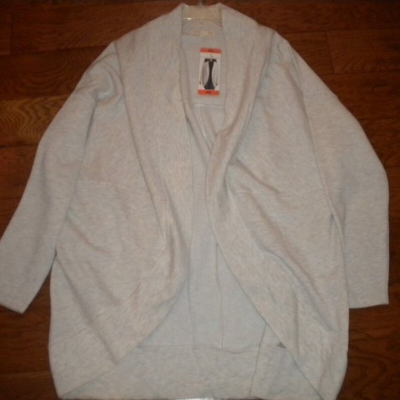 Ecothreads Women's Plus Size XXL Tan Fleece Coverup Cardigan NWT - Picture 5 of 5